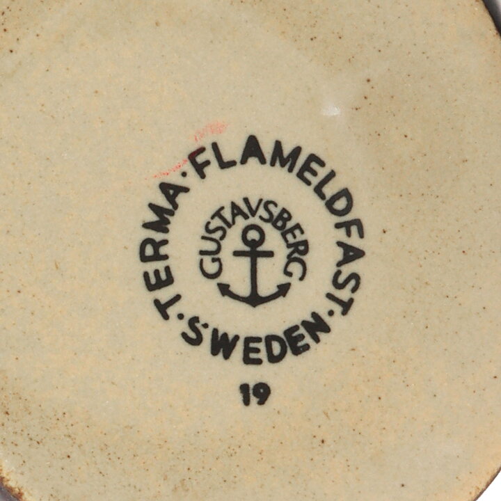  Stig Lindberg (Terma 1955) Brown Modern Butter Pan 14 cm #19 <with Box>