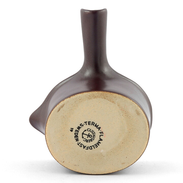  Stig Lindberg (Terma 1955) Brown Modern Butter Pan 14 cm #19 <with Box>