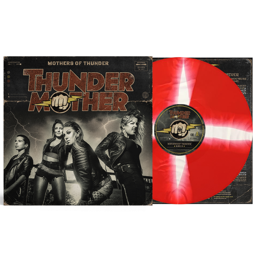 THUNDERMOTHER - MOTHERS OF THUNDER (CROSS RED/WHITE VINYL) SIGNED!