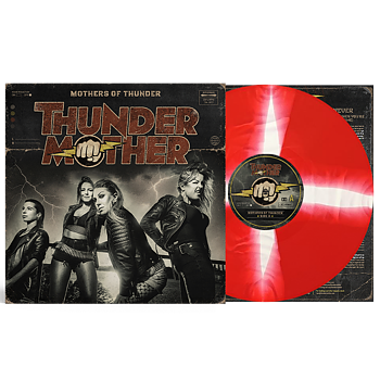 THUNDERMOTHER - MOTHERS OF THUNDER (CROSS RED/WHITE VINYL) SIGNED!