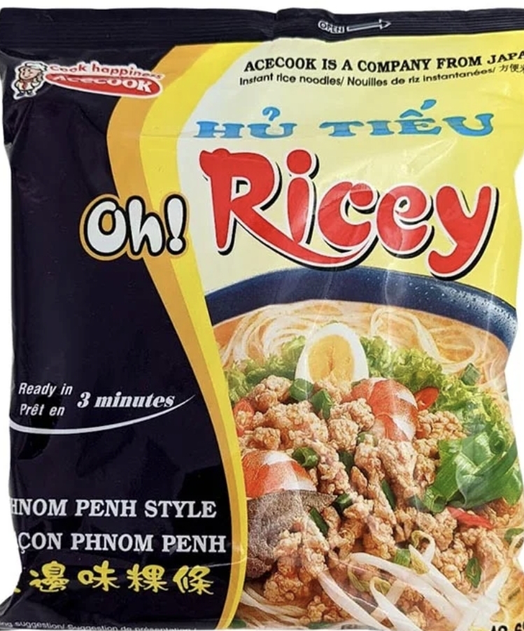 Risnudlar Kambodjansk nudelsoppa Oh Ricey Acecook 71g