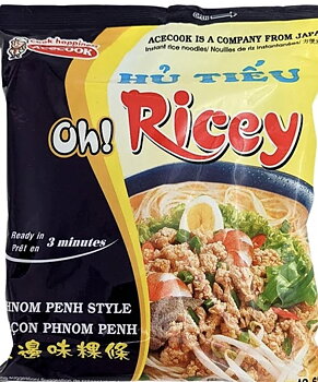 Risnudlar Kambodjansk nudelsoppa Oh Ricey Acecook 71g