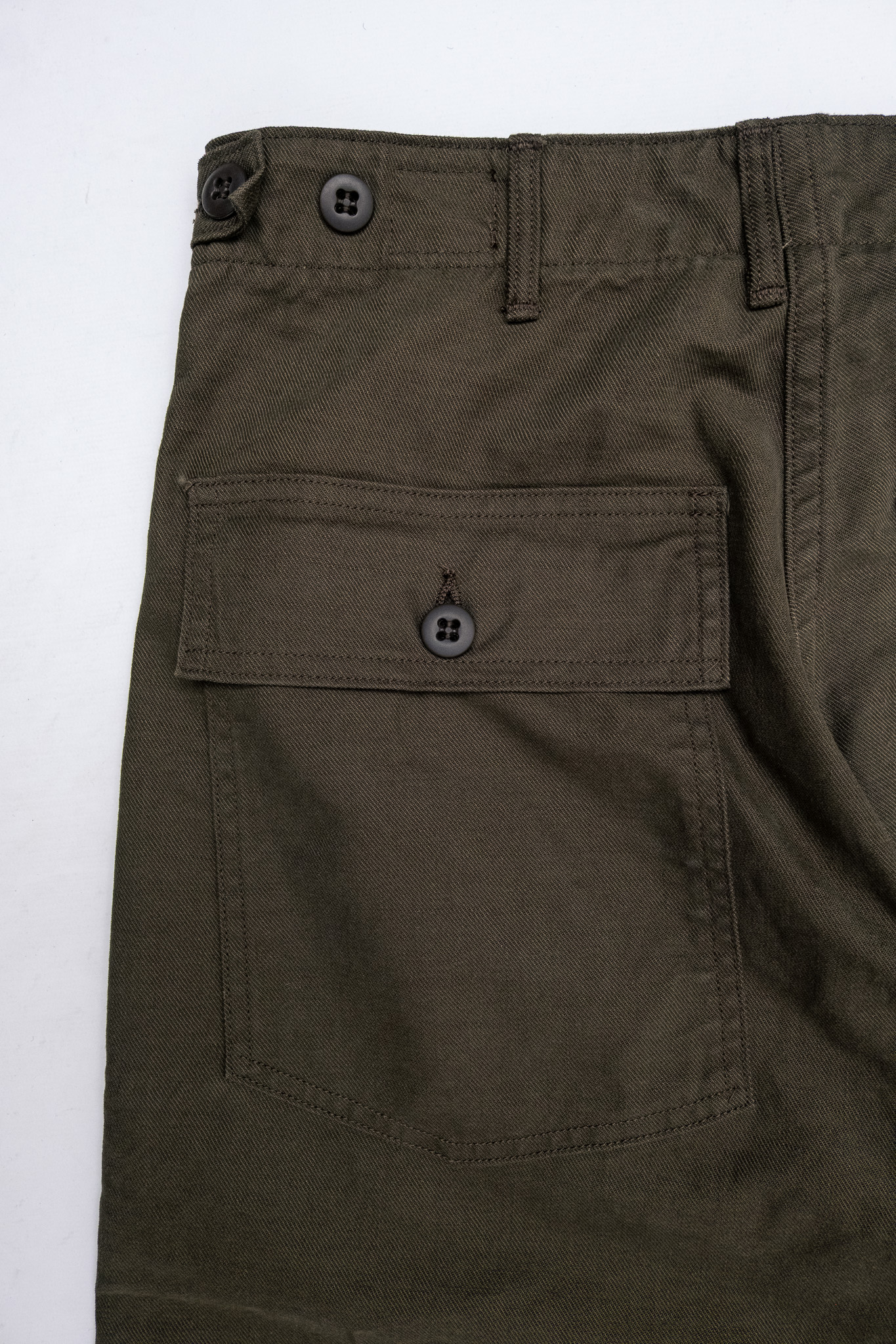 orSlow - Brushed Serge Fatigue Pants Regular Fit Coffee Brown - 9