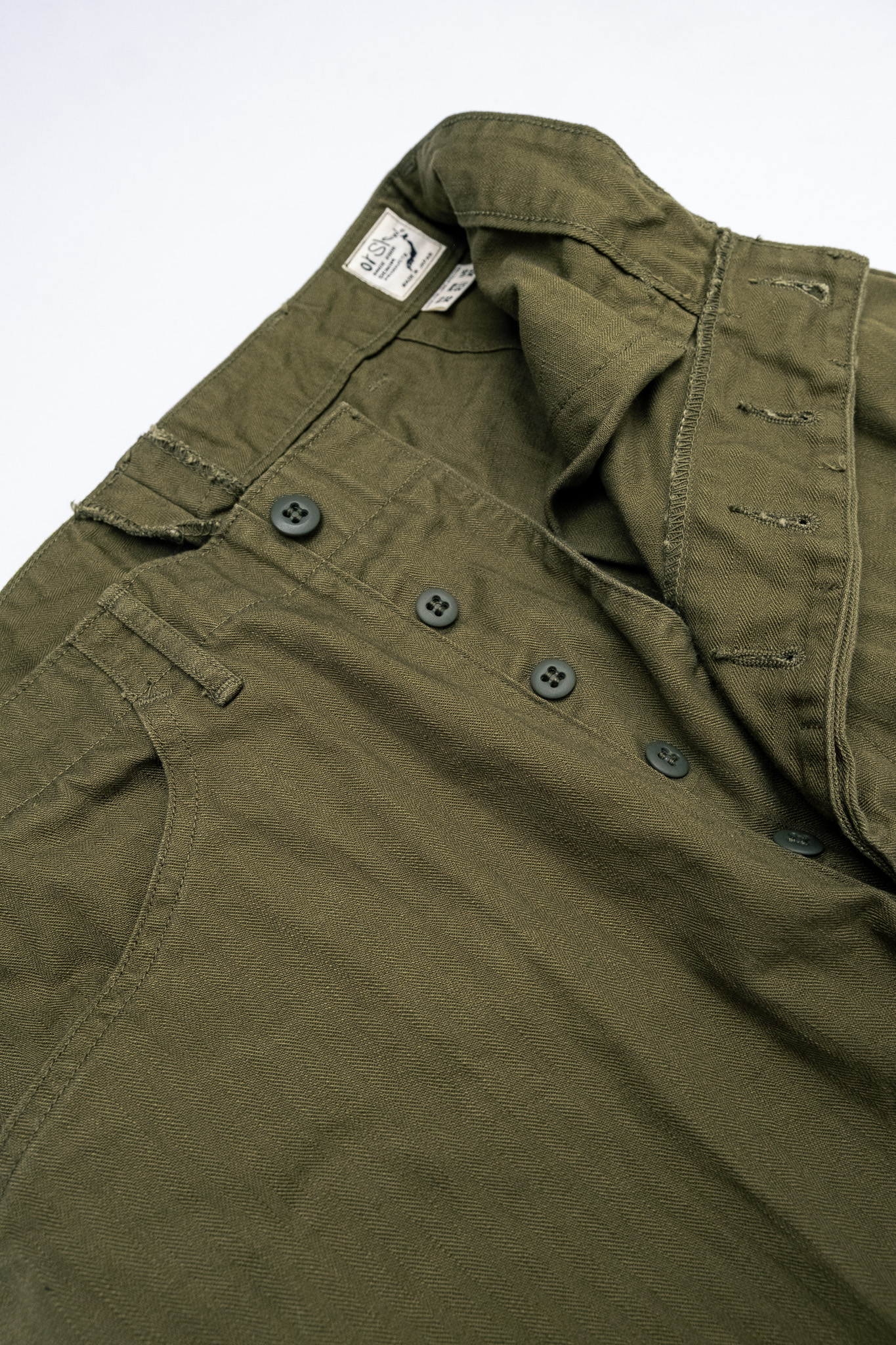 orSlow - U.S. Navy Wide-Fit Utility Pants Dark Olive - 5