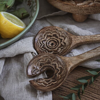 Fleur salladsbestick set - Majas Cottage