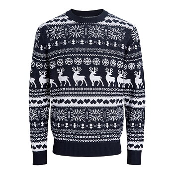 Jack & Jones Jjxmas Santa Knit Crew Neck