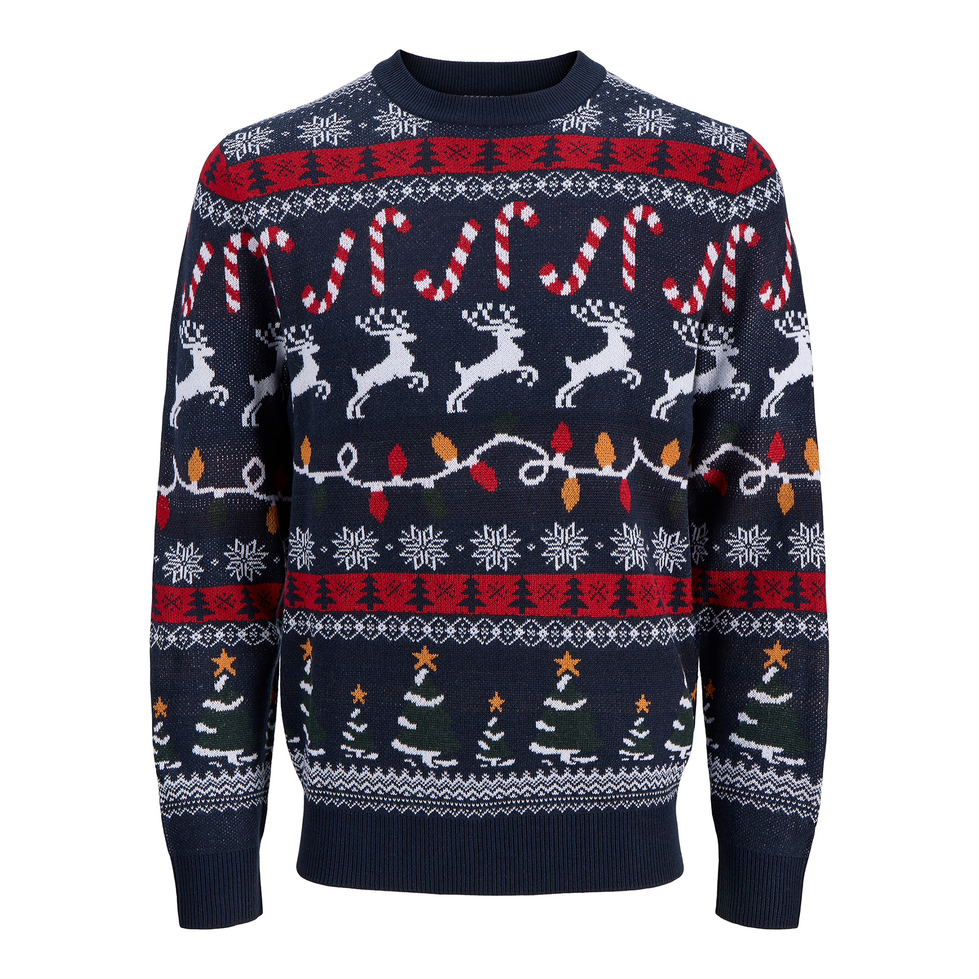 Jack & Jones Jjxmas Santa Knit Crew Neck