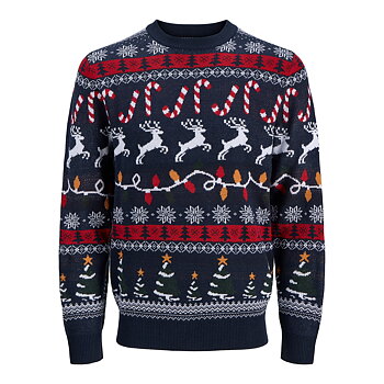 Jack & Jones Jjxmas Santa Knit Crew Neck