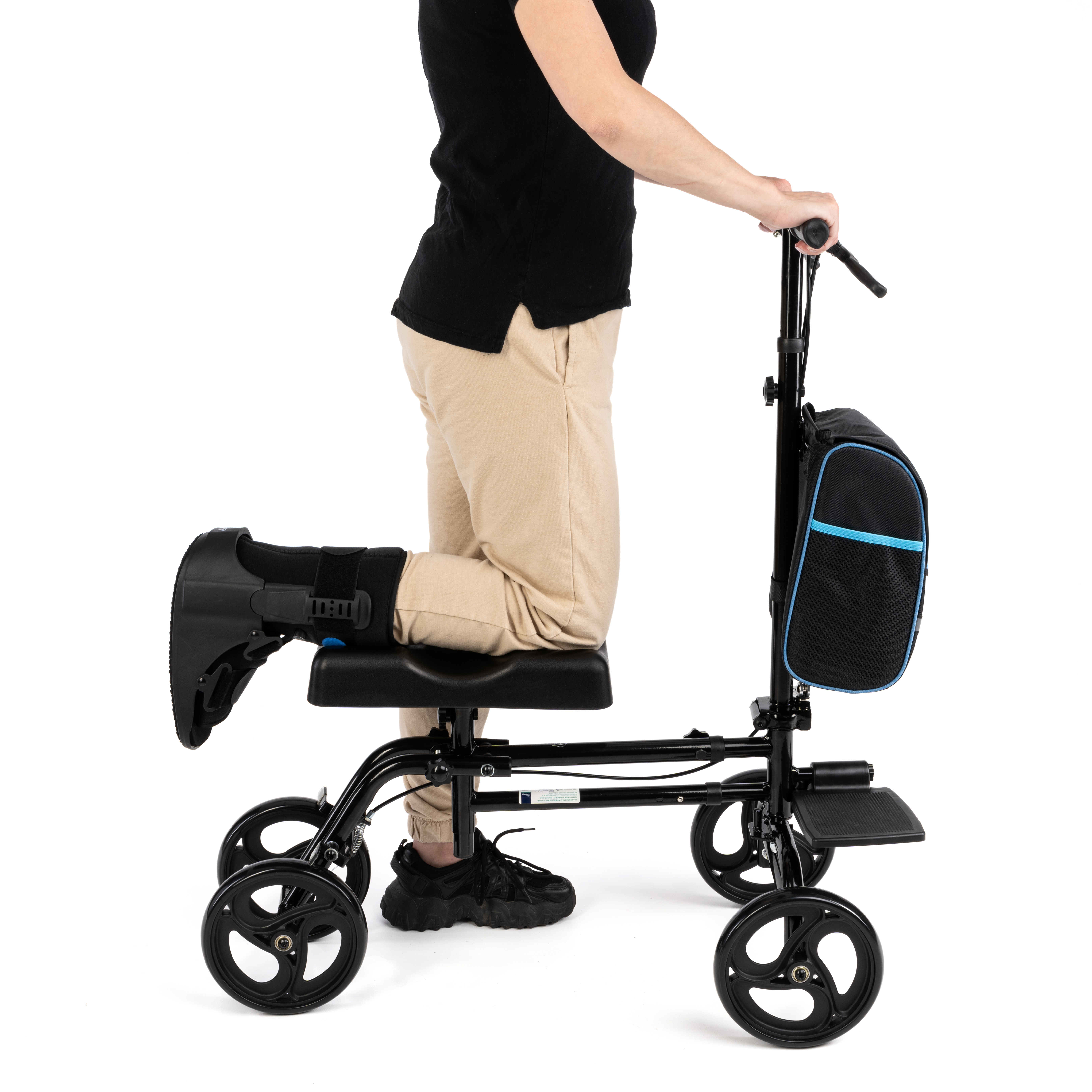 Knee Walker knärullator med fotstöd och väska - 2
