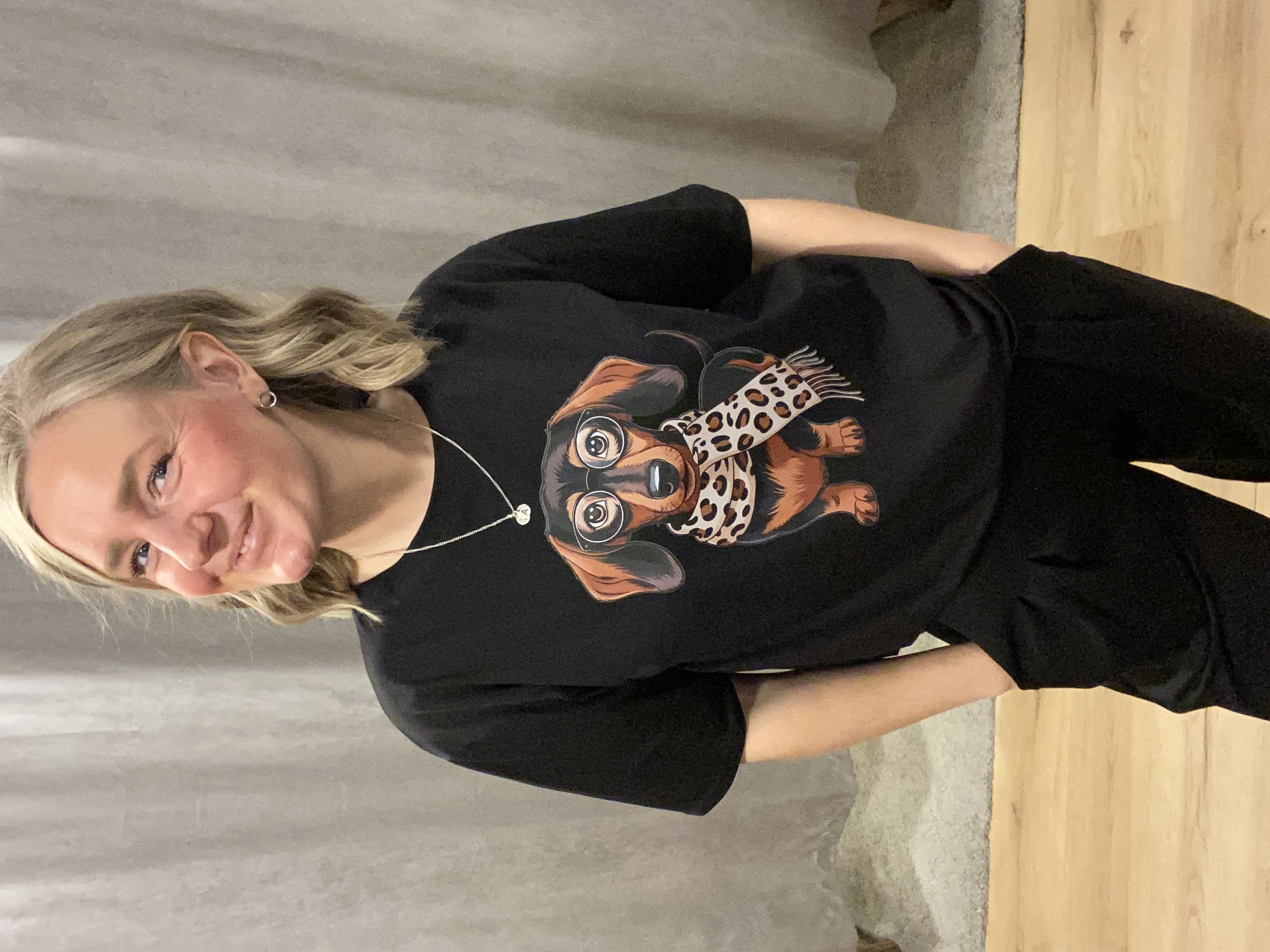 T-shirt med tax-svart