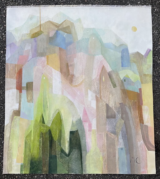”Paris in spring ”. AKRYLTAVLA MÅLAD AV MARIA C BERNHARDSSON / MC