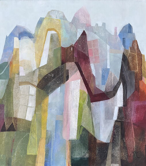 ”View from the park”. AKRYLTAVLA MÅLAD AV MARIA C BERNHARDSSON / MC