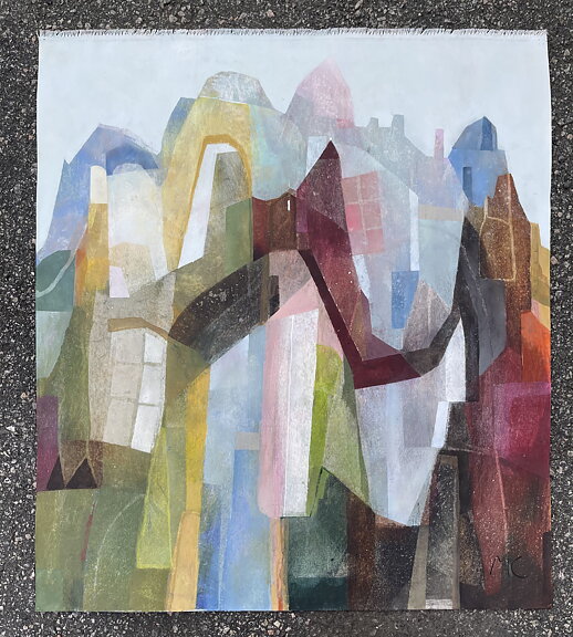 ”View from the park”. AKRYLTAVLA MÅLAD AV MARIA C BERNHARDSSON / MC