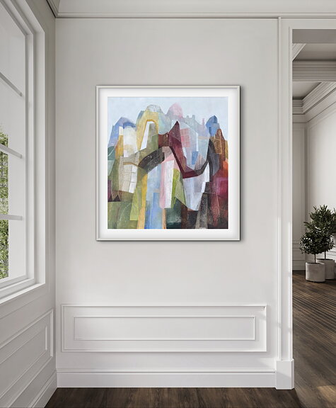 ”View from the park”. AKRYLTAVLA MÅLAD AV MARIA C BERNHARDSSON / MC