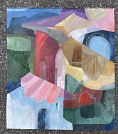 ”Along the Seine”. AKRYLTAVLA MÅLAD AV MARIA C BERNHARDSSON / MC