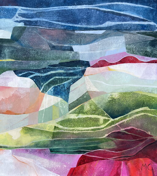 ”France by the sea”. AKRYLTAVLA MÅLAD AV MARIA C BERNHARDSSON / MC