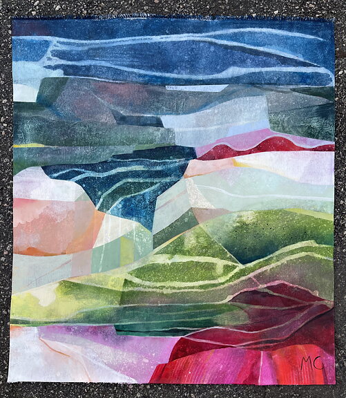 ”France by the sea”. AKRYLTAVLA MÅLAD AV MARIA C BERNHARDSSON / MC