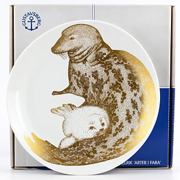 Paul Hoff (Endangered Species 1981) Gray Seal Collectors Wall Plate 25 cm <with Box> [Sample Images]