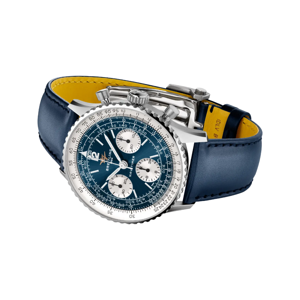 Breitling AB0950211C1X1 Navitimer B09 Chronograph 41 blå sida