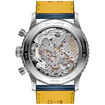 Breitling AB0950211C1X1 Navitimer B09 Chronograph 41 blå baksida