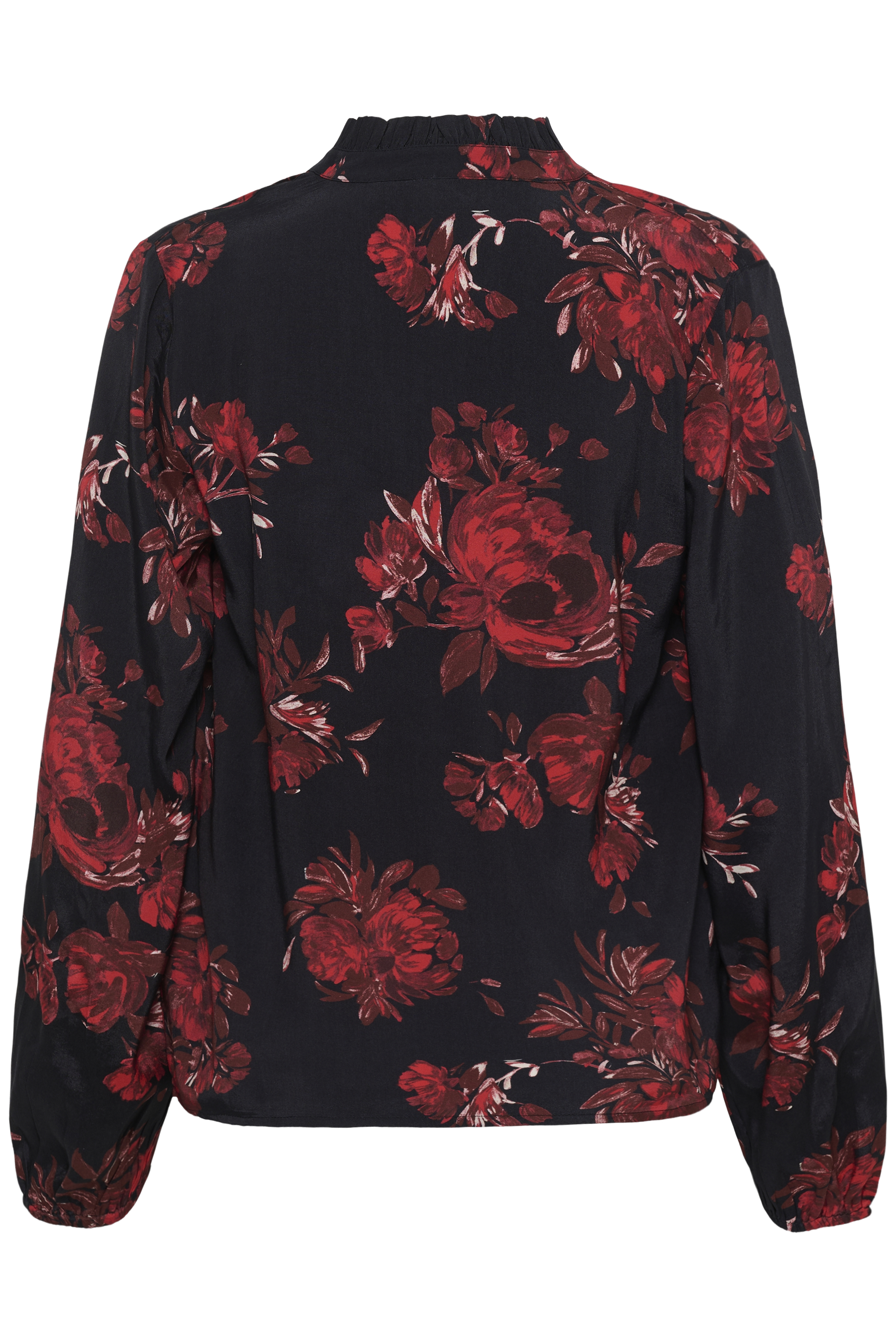 KAhope Blouse Black/Red Flower Rödblommig Blus - 7