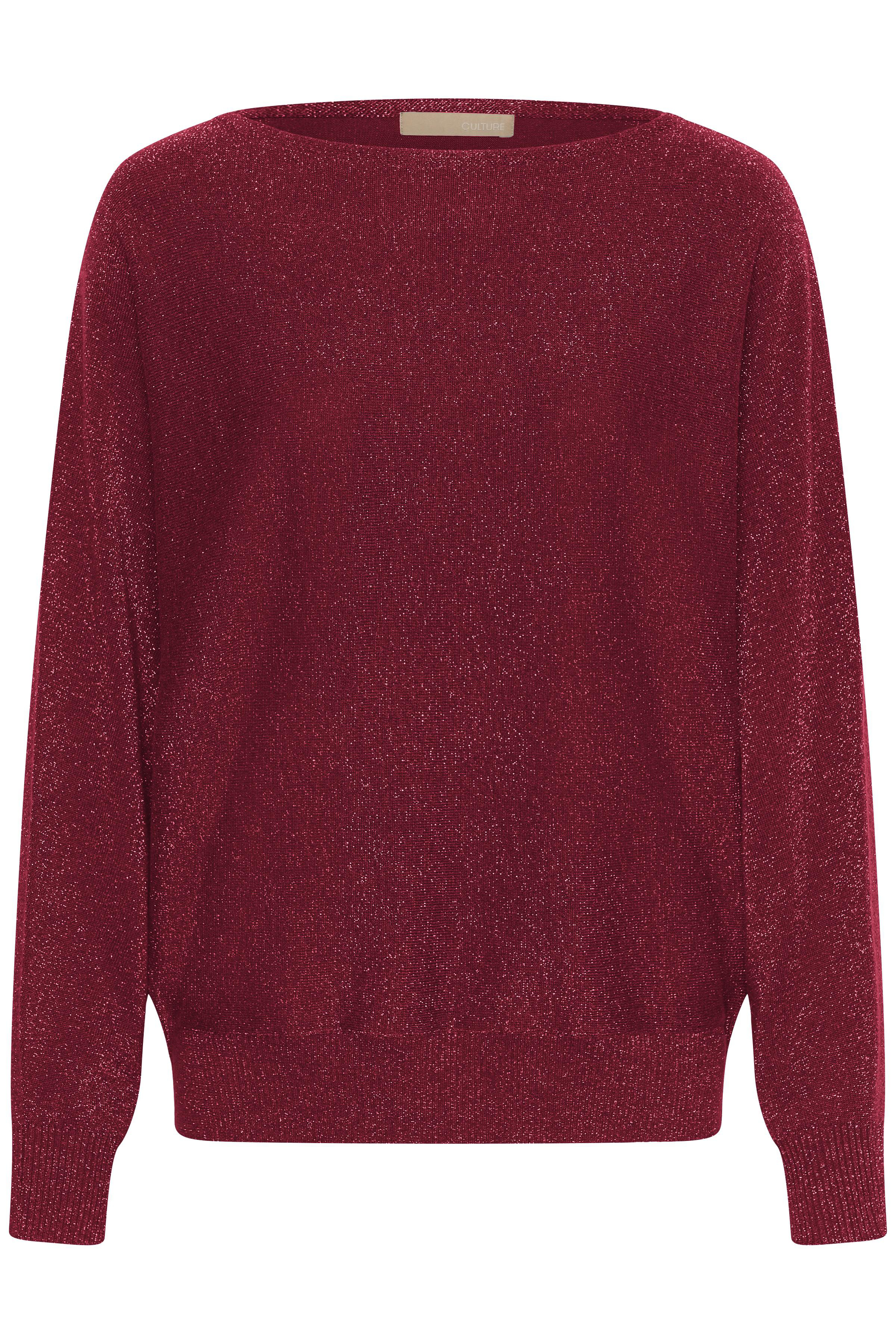 CUfay Batwing Pullover Röd Tröja med glitter - 6