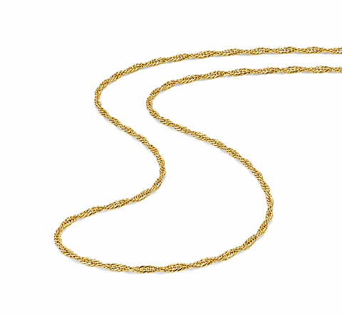 Tunn Guldkedja  42 cm  18k