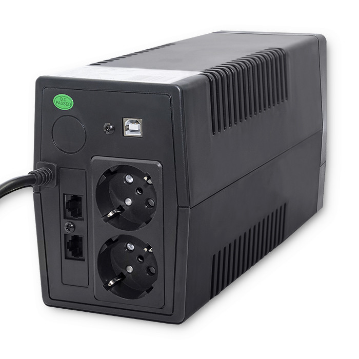 Avbrottsfri Strömförsörjning UPS  - 360W - LCD - USB - RJ45 -  Qoltec - 4