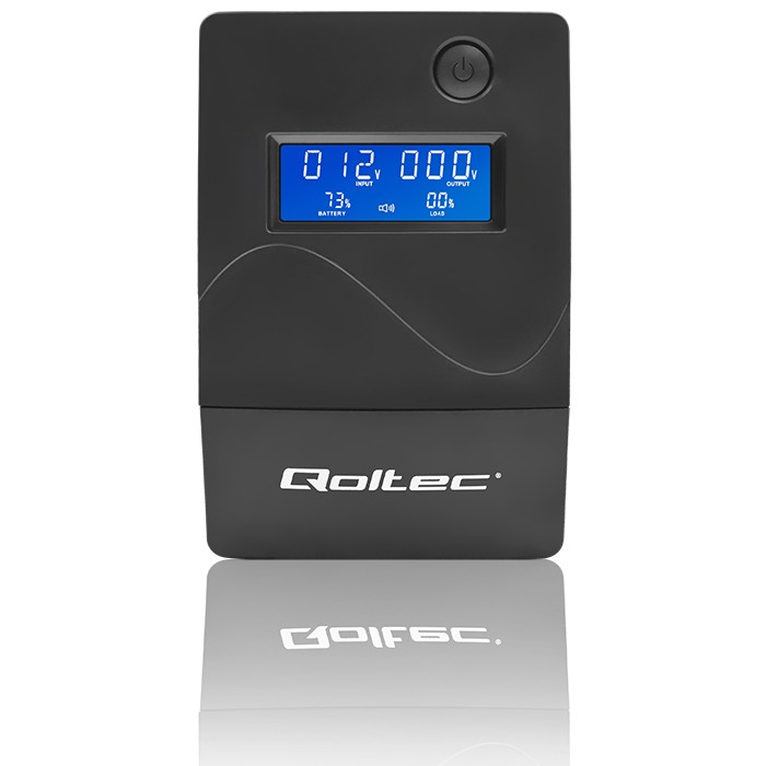 Avbrottsfri Strömförsörjning UPS  - 360W - LCD - USB - RJ45 -  Qoltec - 7