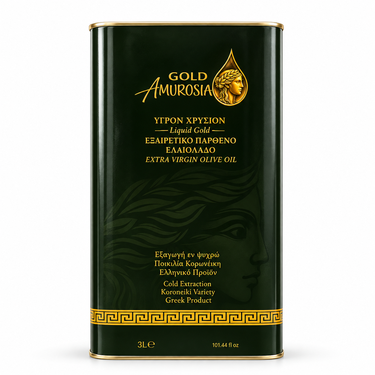 Gold Amvrosia – Grekisk Extra Jungfruolivolja 3 Liter | Koroneiki, fraktfritt