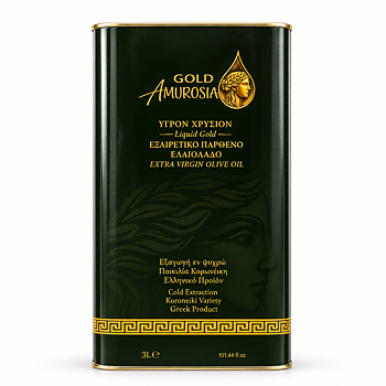 Gold Amvrosia – Grekisk Extra Jungfruolivolja 3 Liter | Koroneiki, fraktfritt 
