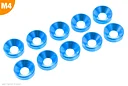 G-Force GF-0405-044 Aluminum Washer - for M4 Flat-Head Screws - OD=10mm - Blue - 10 pcs
