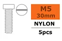 G-Force GF-0310-013 Pan Head Screw - M5X30 - Nylon - 5 pcs