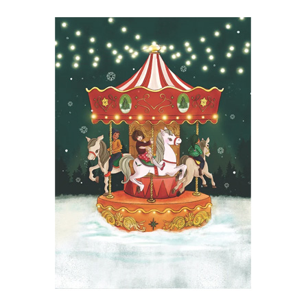 Christmas Carousel , Postcard, - Vykort från Belle & Boo - 3