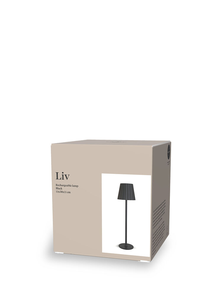 Sagaform Liv uppladdningsbar lampa, svart - 3