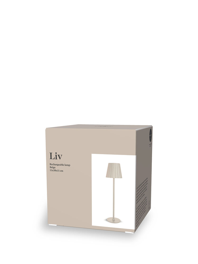 Sagaform Liv uppladdningsbar lampa, beige - 3