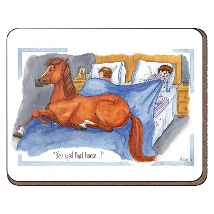 Glasunderlägg Alisons Animals Hästmotiv You Spoil That Horse 