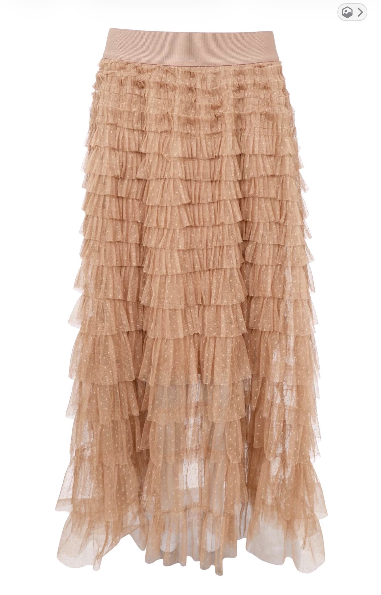 Angelina mesh skirt - latte