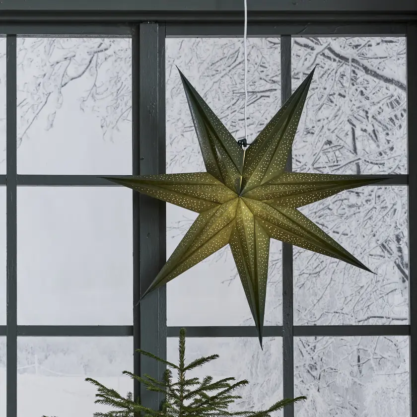 Pappersstjärna Holly 60cm Grön - 2
