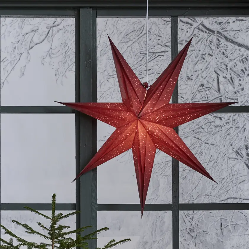Pappersstjärna Holly 60cm Röd - 2