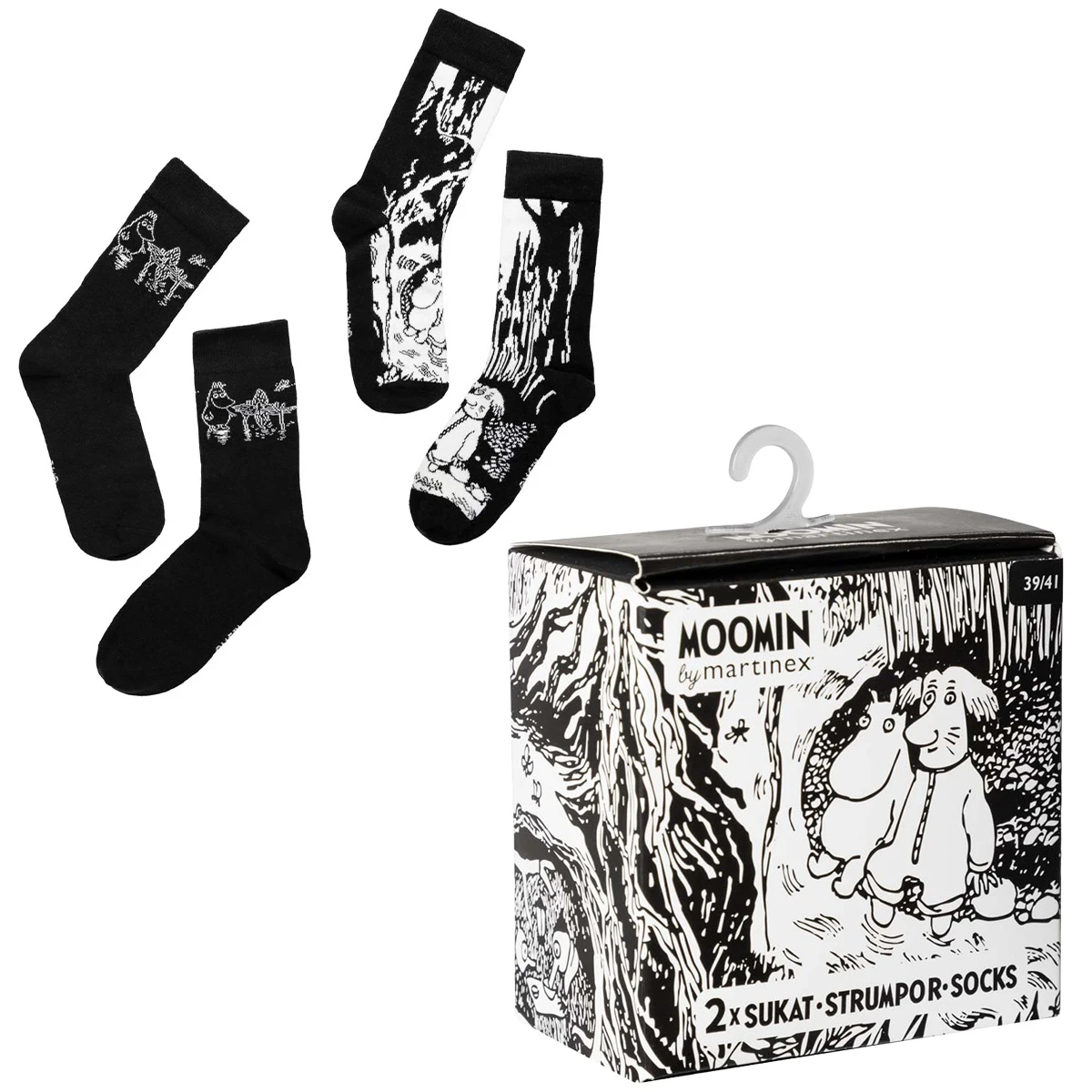 Moomin Adult Socks Gift Set - Together (Choose from different sizes)