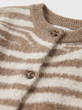Stickad Kofta Tiger Beige