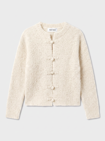 Stickad Kofta Offwhite