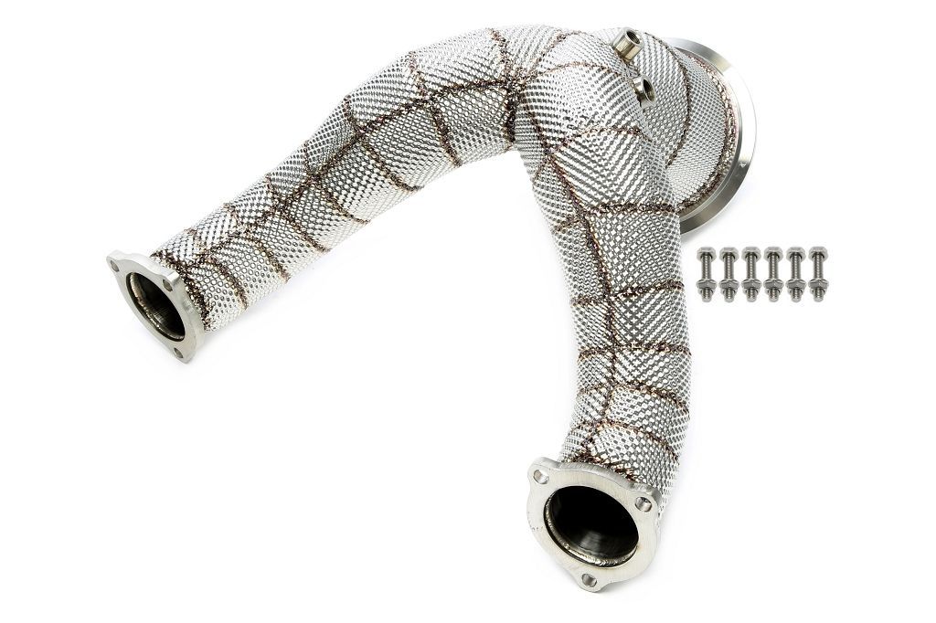 TA Technix downpipe Audi S4/S5 B9/F5 3.0 354 hk – 200-cells katalysator och värmesköld - 2