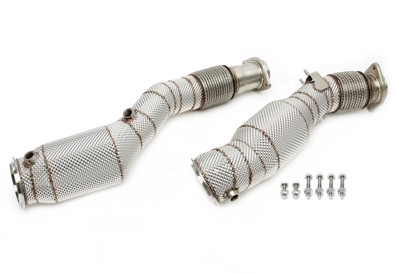 TA Technix downpipe BMW X3 M F97/X4 M F98 S58 – katalysator och värmesköld - 2