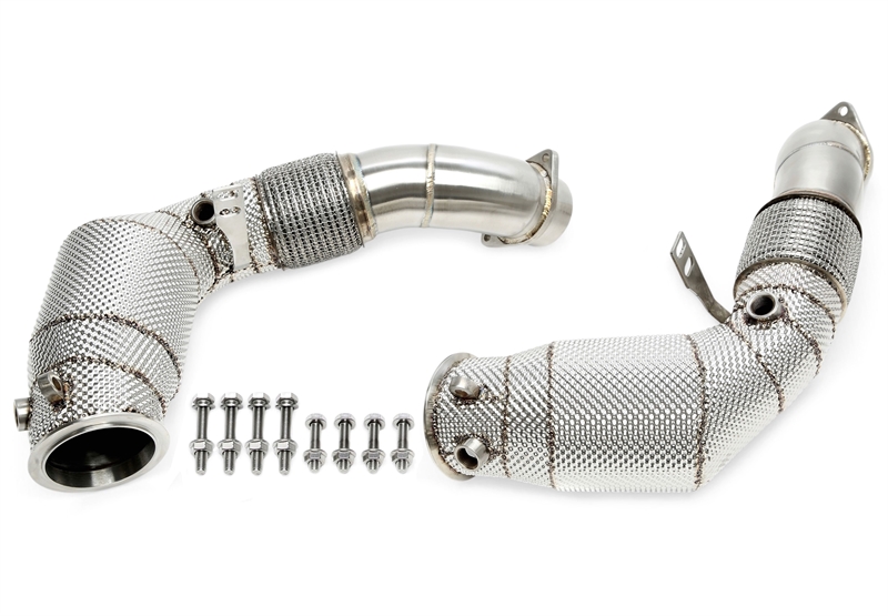 TA Technix downpipe BMW 760i G70/X5/X6/X7 M60i S68 – katalysator och värmesköld - 2