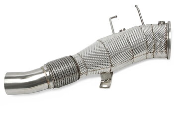 TA Technix downpipe BMW M340i G20/G21 och M440i G22 B58 – katalysator och värmesköld