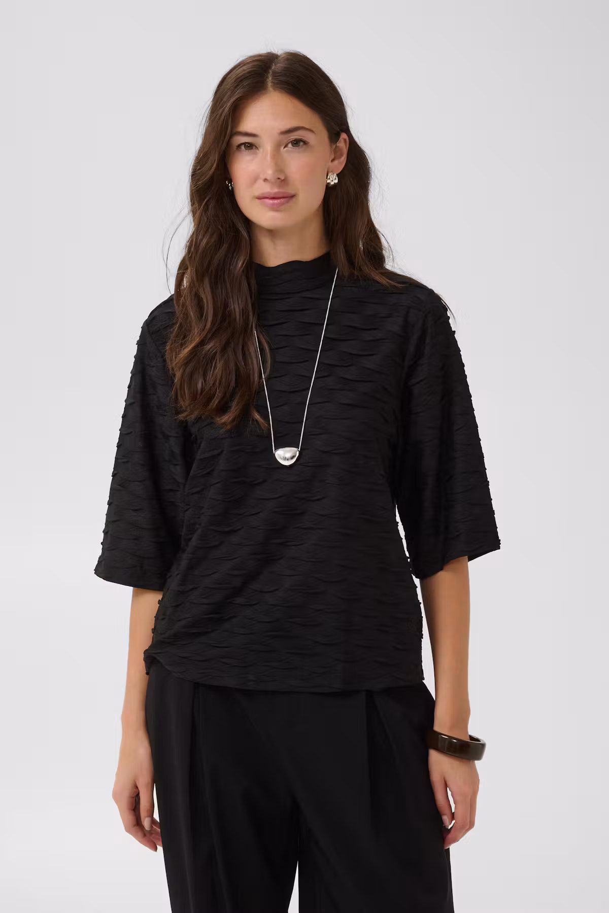 Culture Catrin T-shirt Black Lurex