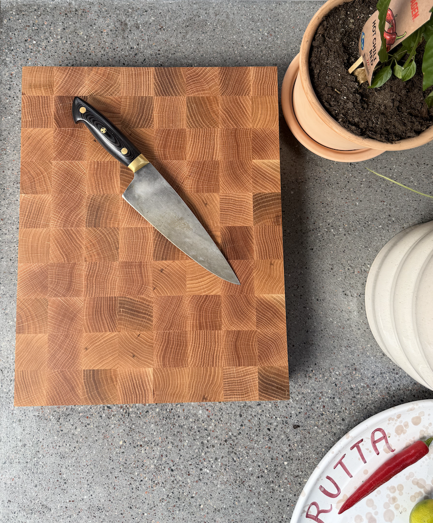 Stock & Stål Slaktarblock/Skärbräda Röd Ek 45 cm - 5