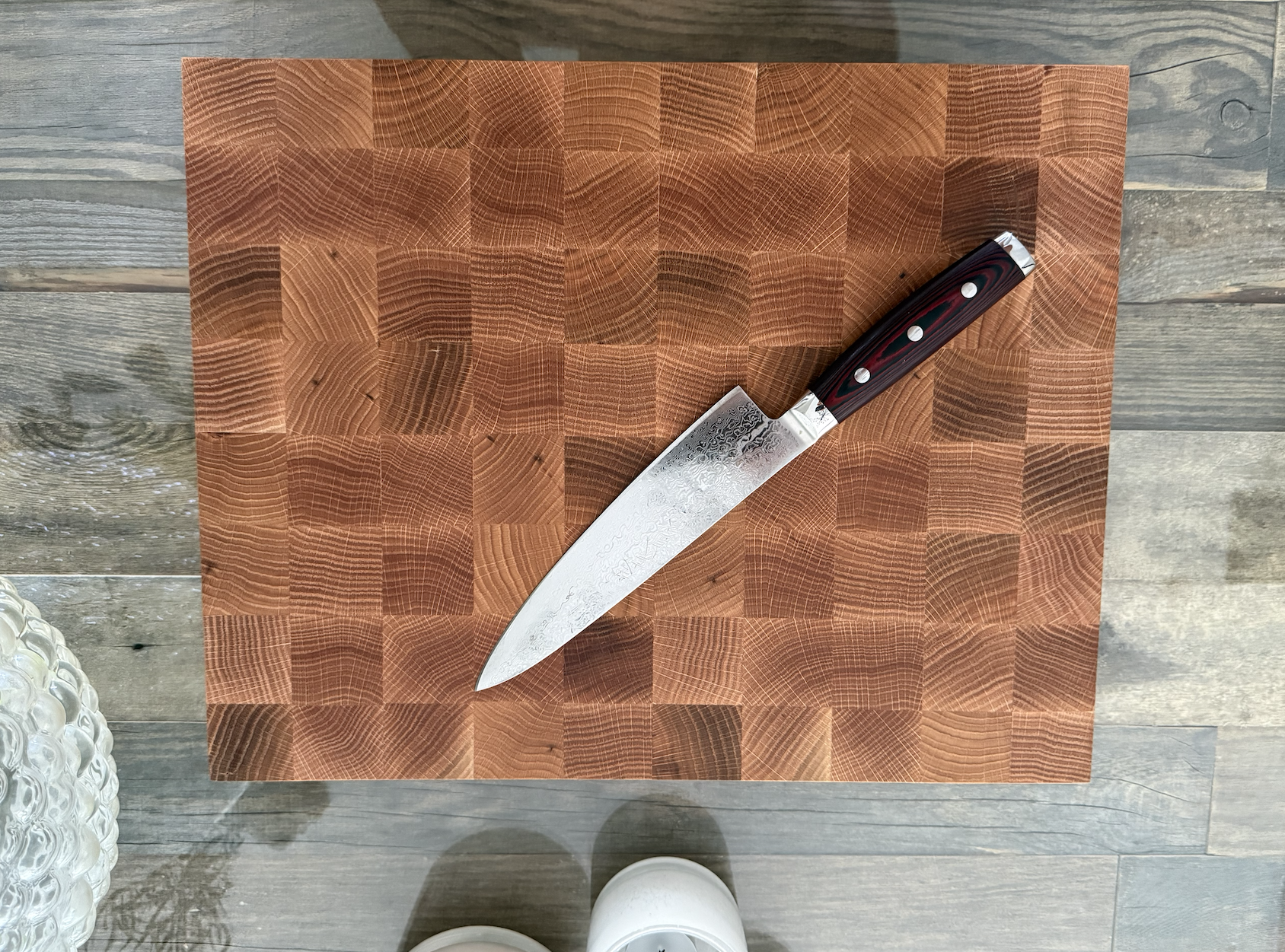 Stock & Stål Slaktarblock/Skärbräda Röd Ek 45 cm - 6
